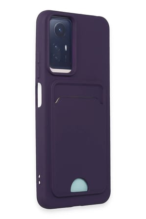 Xiaomi Redmi Note 11S Kılıf Kelvin Kartvizitli Silikon - Derin Mor-(5796)