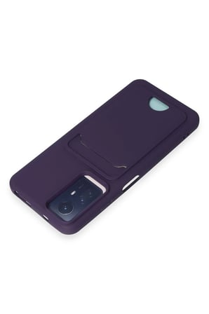 Xiaomi Redmi Note 11S Kılıf Kelvin Kartvizitli Silikon - Derin Mor-(5796)
