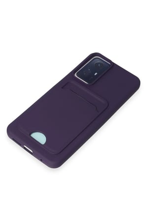 Xiaomi Redmi Note 11S Kılıf Kelvin Kartvizitli Silikon - Derin Mor-(5796)