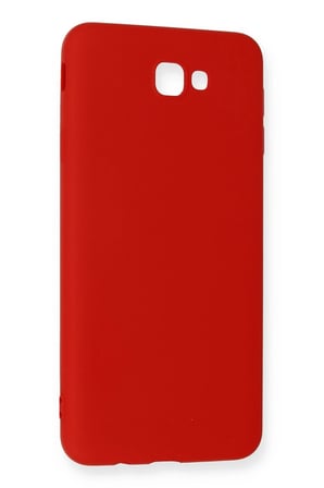 Samsung Galaxy J7 Prime Kılıf Nano içi Kadife Silikon - Kırmızı-(5796)