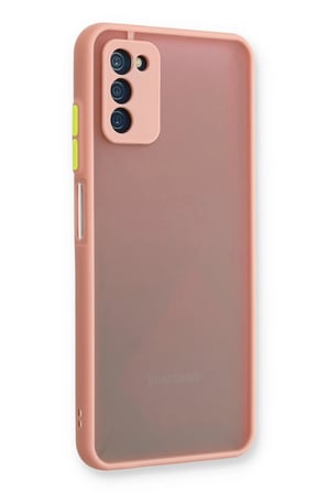 Samsung Uyumlu Galaxy A03S Kılıf Montreal Silikon Kapak - Pembe-(5796)