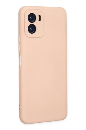Vivo Y15S Kılıf Nano içi Kadife Silikon - Pudra-(5796)