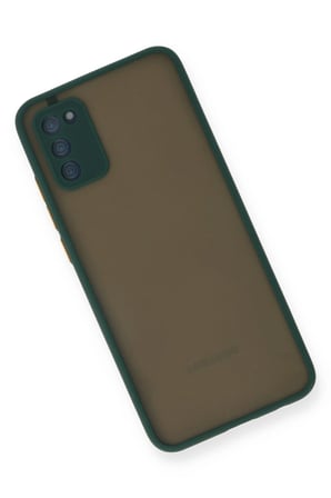 Samsung Uyumlu Galaxy A03S Kılıf Montreal Silikon Kapak - Yeşil-(5796)
