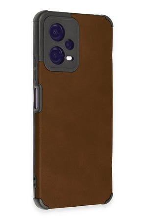 Xiaomi Redmi Note 12 5G Kılıf Loop Deri Silikon - Kahverengi