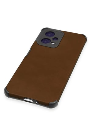 Xiaomi Redmi Note 12 5G Kılıf Loop Deri Silikon - Kahverengi