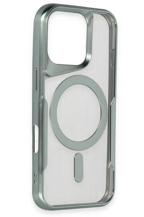 iPhone 16 Pro Kılıf Boyi Magsafe Silikon Kapak - Lacivert-(5796)