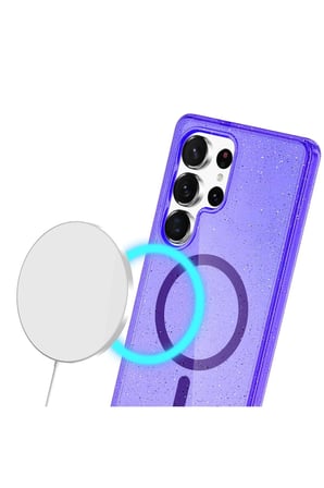 Samsung Galaxy S23 Ultra Kılıf Glow Magsafe Kapak - Turuncu-(5796)