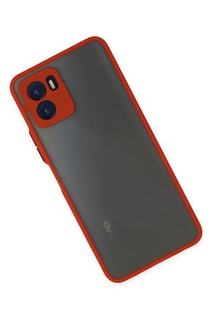 Vivo Y15S Kılıf Montreal Silikon Kapak - Kırmızı-(5796)
