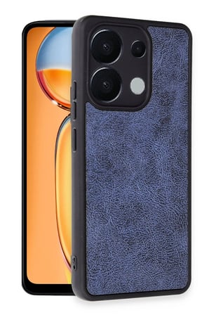 Xiaomi Redmi Note 13 4G Kılıf Aras Deri Kapak - Lacivert-(5796)