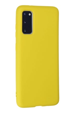 Samsung Galaxy S20 Kılıf Nano içi Kadife Silikon - Sarı-(5796)