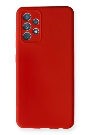 Samsung Galaxy A32 Kılıf Nano içi Kadife Silikon - Kırmızı-(5796)