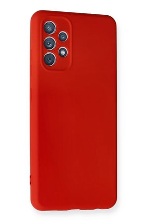 Samsung Galaxy A32 Kılıf Nano içi Kadife Silikon - Kırmızı-(5796)