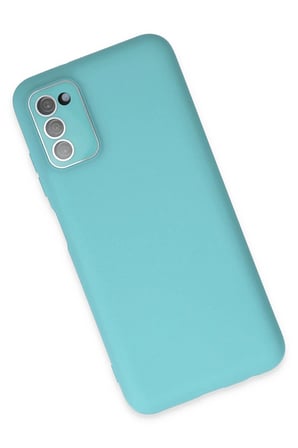 CPT83 Samsung Galaxy A03S Kılıf Lansman Glass Kapak - Turkuaz