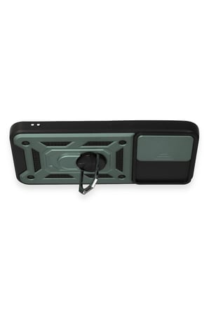 Samsung Galaxy A34 5G Kılıf Pars Lens Yüzüklü Silikon - Yeşil-(5796)