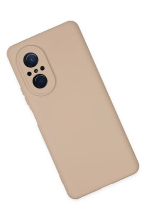 Huawei Nova 9 SE Kılıf Nano içi Kadife Silikon - Pudra