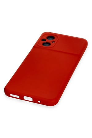 Xiaomi Uyumlu Poco M5 Kılıf Nano içi Kadife Silikon - Kırmızı-(5796)