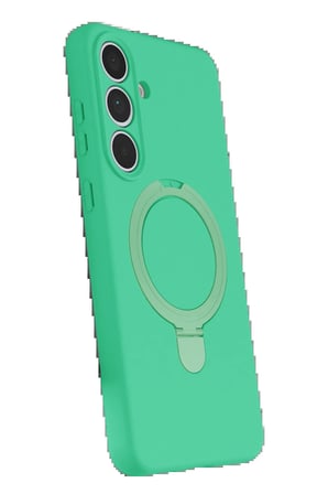 Samsung Uyumlu Galaxy S24 FE Regal Magsafe Standlı Kapak - Yeşil-(5796)