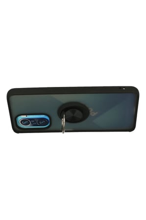 Xiaomi Redmi K40 Kılıf Montreal Yüzüklü Silikon Kapak - Siyah