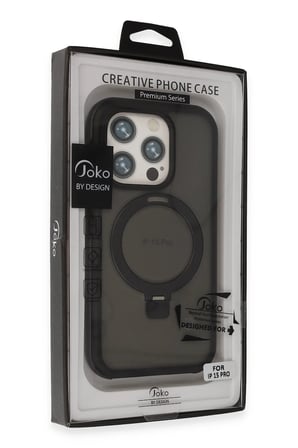 CPT83 iPhone 15 Pro Zorda Airbag Magsafe Standlı Kapak - Lacivert