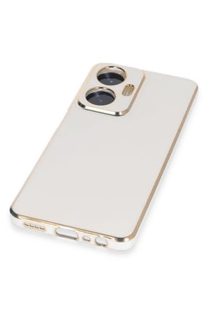 Realme C55 Kılıf Volet Silikon - Beyaz-(5796)
