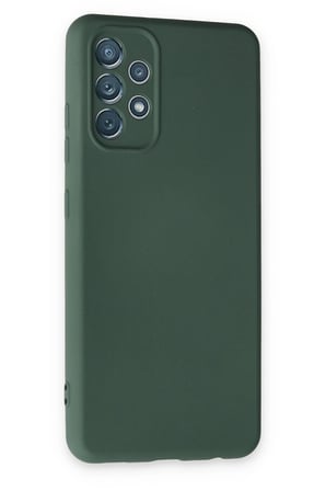 CPT83 Samsung Galaxy A13 4G Kılıf Nano içi Kadife Silikon - Koyu Yeşil