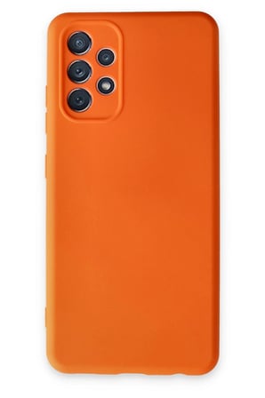 CP120 Samsung Galaxy A52 Kılıf Nano içi Kadife Silikon - Turuncu