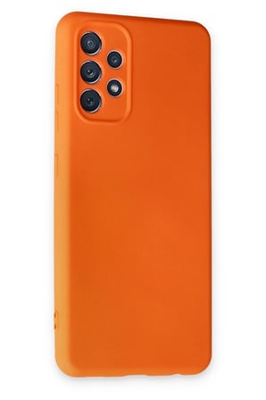 CP120 Samsung Galaxy A52 Kılıf Nano içi Kadife Silikon - Turuncu