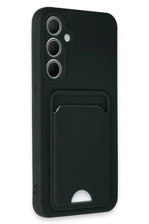 Samsung Galaxy A35 5G Kılıf Kelvin Kartvizitli Silikon - Siyah-(5796)
