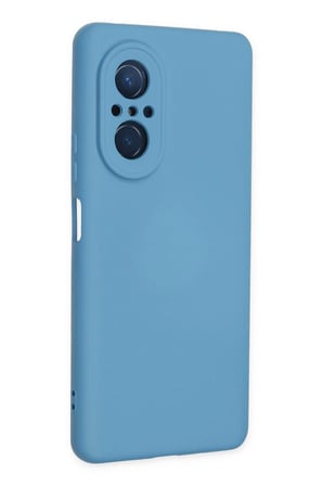 Huawei Nova 9 SE Kılıf Nano içi Kadife Silikon - Mavi-(5796)