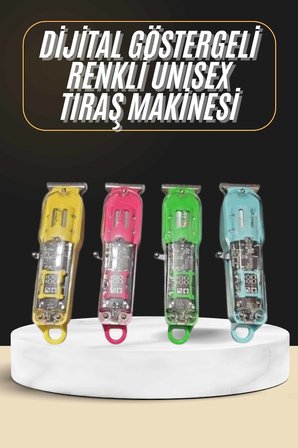 Tıraş Makinesi Renkli Dijital Göstergeli Epilasyon Öncesi Kısaltma Makinesi