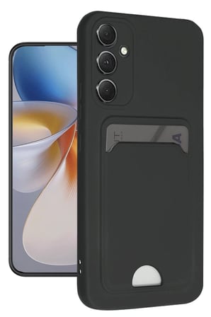 CPT83 Samsung Galaxy A16 5G Kılıf Kelvin Kartvizitli Silikon - Siyah