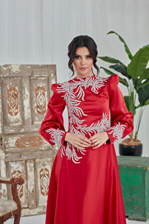  İşlemeli Abiye Perla 7061