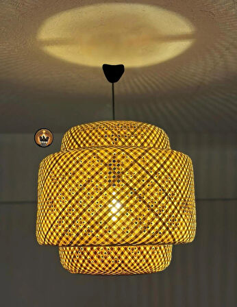 İbiza Bambu Avize Ada Esintisinin Canlılığı Çap: 40CM