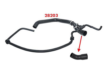 Ibras 28163 Radyatör Üst Hortumu (Ok Ile Gosterılen) Lt35 Volt 2.5Tdı