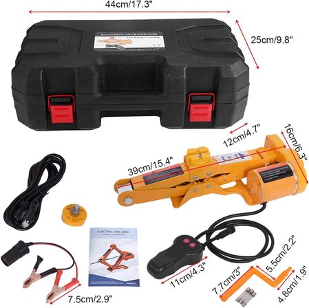 İBTAŞ 12 Volt 2 Ton DC Çakmak Girişli Oto Araba Araç Yük Kaldırma Krikosu (Car Electric Hydraulic Jack)
