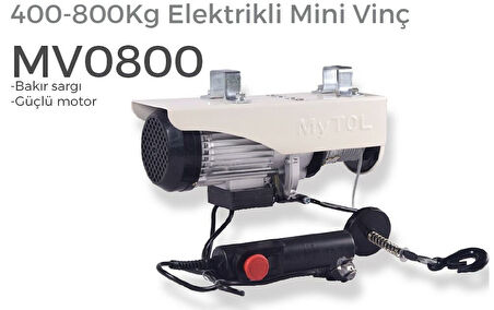 MyTOL MV0800 - Bakır Sargı Elektrikli Yük Kaldırma Vinçi 400-800 KG