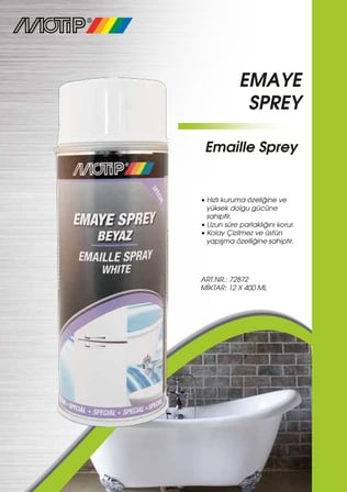 MOTİP Emaye Beyaz Eşya Buzdolabı Boyama 400ML