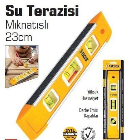 SGS1709 - 23cm Mini Su Terazisi Mıknatıslı Plastik Gövde