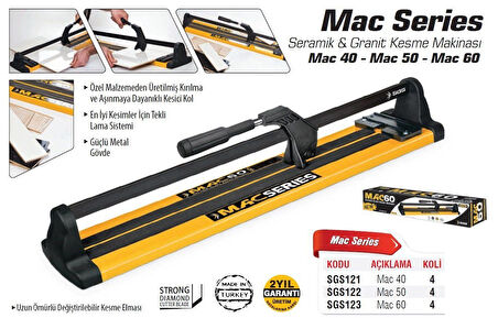 SGS123 Mac60 Series Seramik Granit Fayans Kesme Makinası 600mm