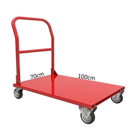İBTAŞ 500 KG Yük Paket Eşya Kargo Malzeme Ürün Taşıma Arabası 70x100cm