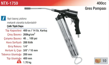 NTAirTools NTX-1759 Havali Gres Pompası 400cc