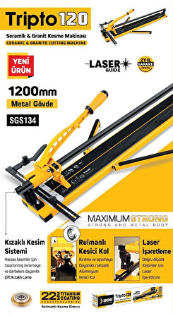 SGS134 - Tripto120 Seramik Granit Fayans Kesme Makinası 120cm
