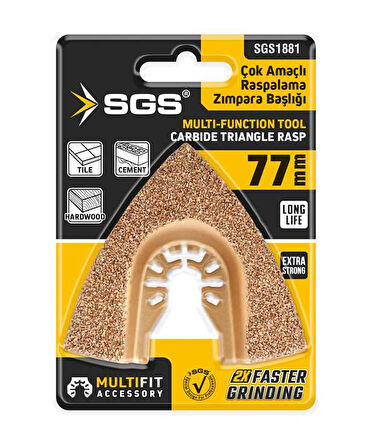 SGS1882 - Multi Tools Çok Amaçlı Raspalama Derz Arası Temizleme Aparatı Karbür Uç 65mm