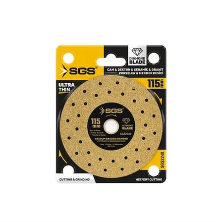 SGS2240 - 115mm PROFESYONEL DEKTON PORSELEN HASSAS ELMAS KESİCİ GOLD