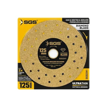 SGS2241 - 125mm PROFESYONEL DEKTON PORSELEN HASSAS ELMAS KESİCİ GOLD