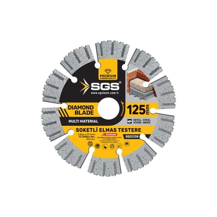 SGS2336 - 125mm Soketli Elmas Testere Multi Material  (Beton Taş Tuğla Metal Kesici)