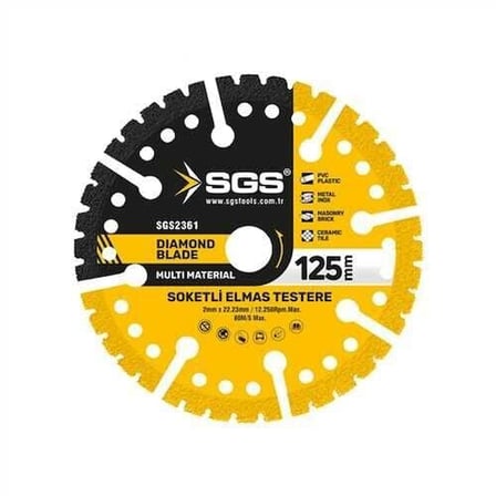 SGS2361 - 125mm ÇOK AMAÇLI MULTI-MATERIAL ELMAS KESME DİSKİ