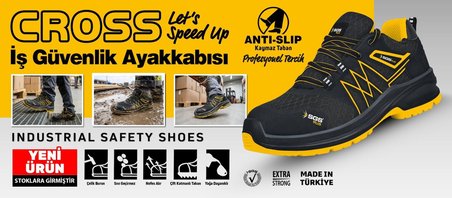 SGS No:43 Cross S1 Çelik Burunlu Spor İş Ayakkabısı - Ergonomik - Antistatik - Su Geçirmez - Nefes Alır
