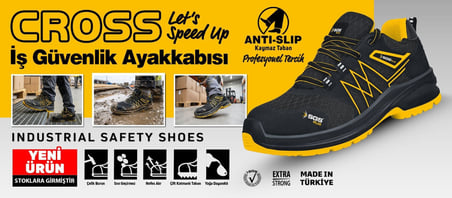 SGS No:45 Cross S1 Çelik Burunlu Spor İş Ayakkabısı - Ergonomik - Antistatik - Su Geçirmez - Nefes Alır