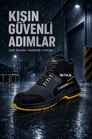 SGS3138 -  No:38 Flexo S1 Çelik Burunlu Kışlık Spor Çalışma Botu - Ergonomik - Antistatik - Su Geçirmez - Nefes Alır
